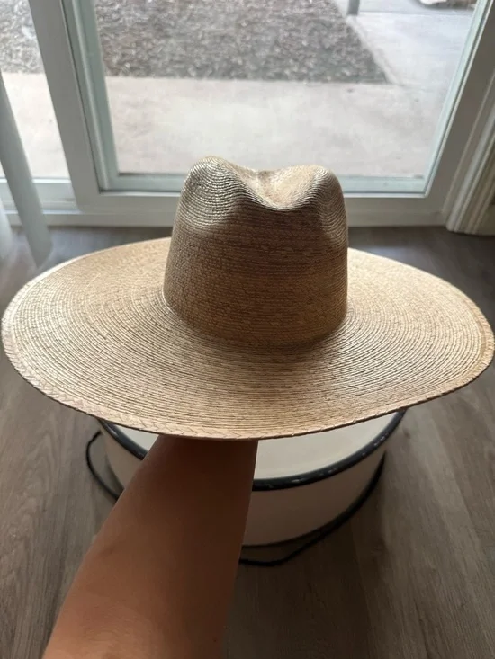 lack of color palma tan wide brim straw fedora western hat size small medium NEW - Picture 7 of 7